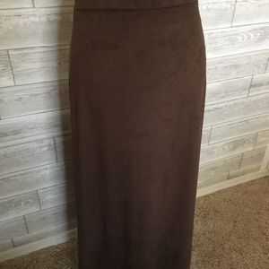 Ultra-suede A-line skirt